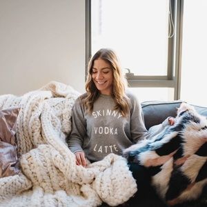 Cozy UGG knit throw blanket